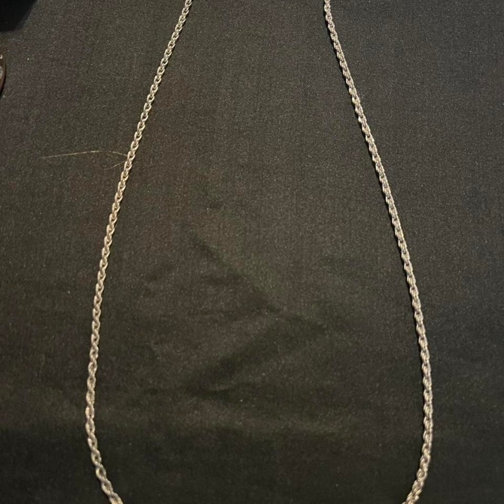 Sterling Silver rope chain necklace with lobster clasp